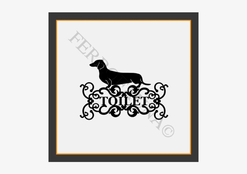 Dachshund Kurzhaar Toilet Sign Katt Rá A Felnagyításhoz - Silhouette, transparent png download