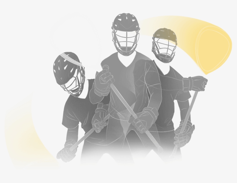 Lacrosse Players Silhouette - College Ice Hockey, transparent png download