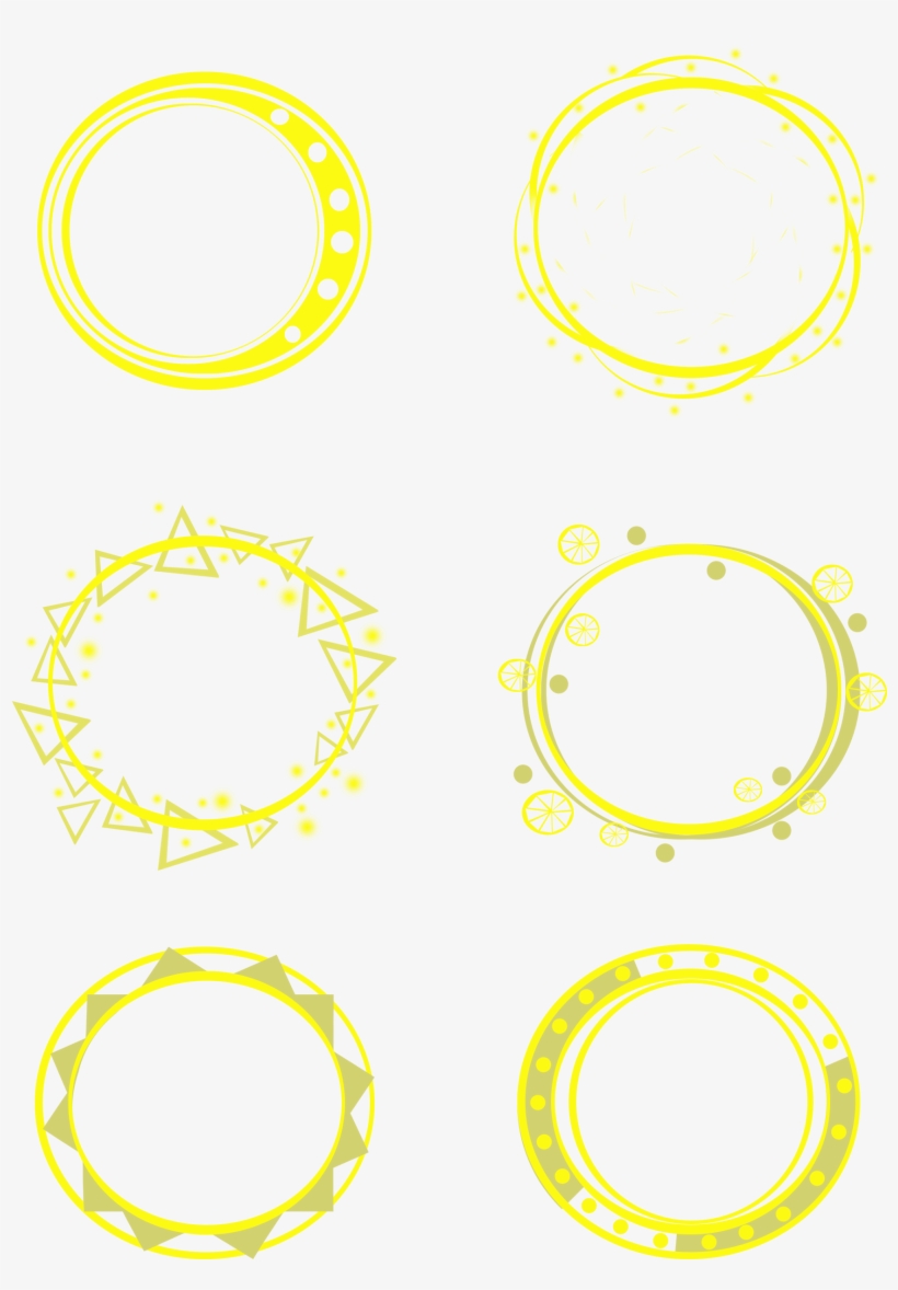 Halo Simple Round Yellow Fluorescent Png And Psd - Circle, transparent png download