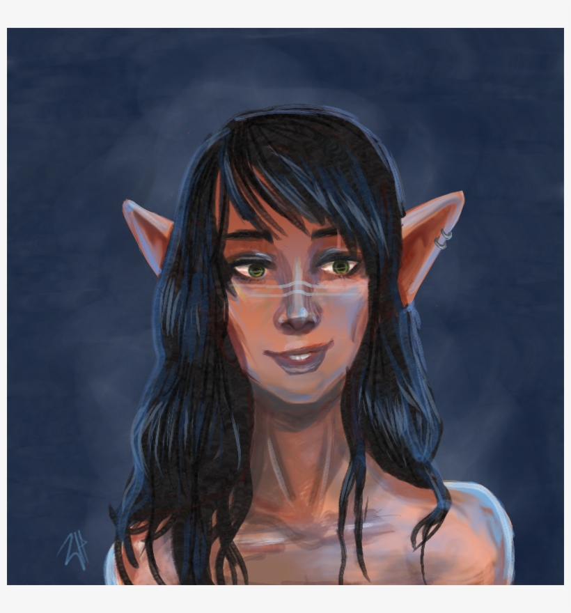 Elven Warrior Smirk - Illustration, transparent png download