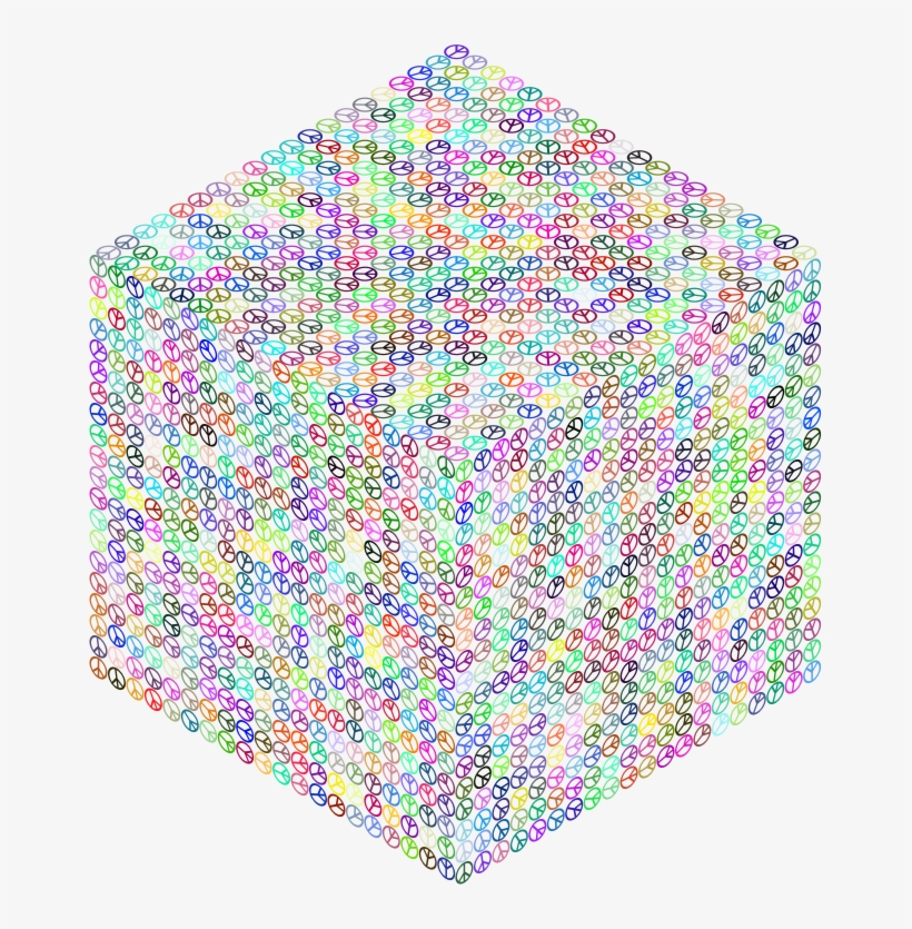 Isometric Peace Cube Prismatic No Bg - Art, transparent png download
