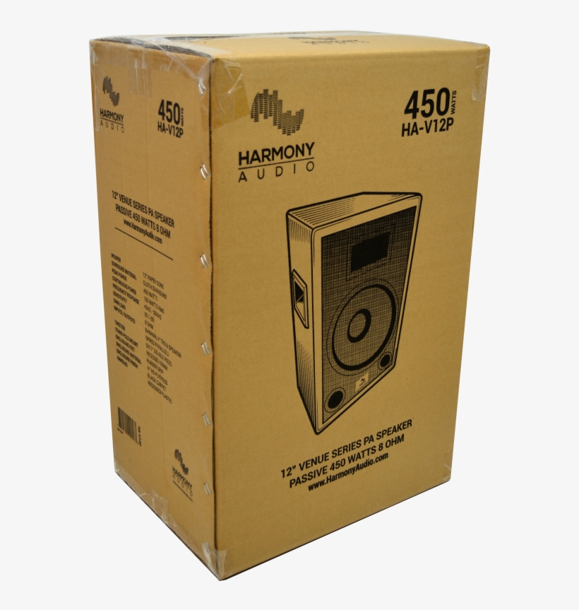 Harmony Audio Ha V12p Dj Venue Series 450 Watt Passive - Studio Monitor, transparent png download