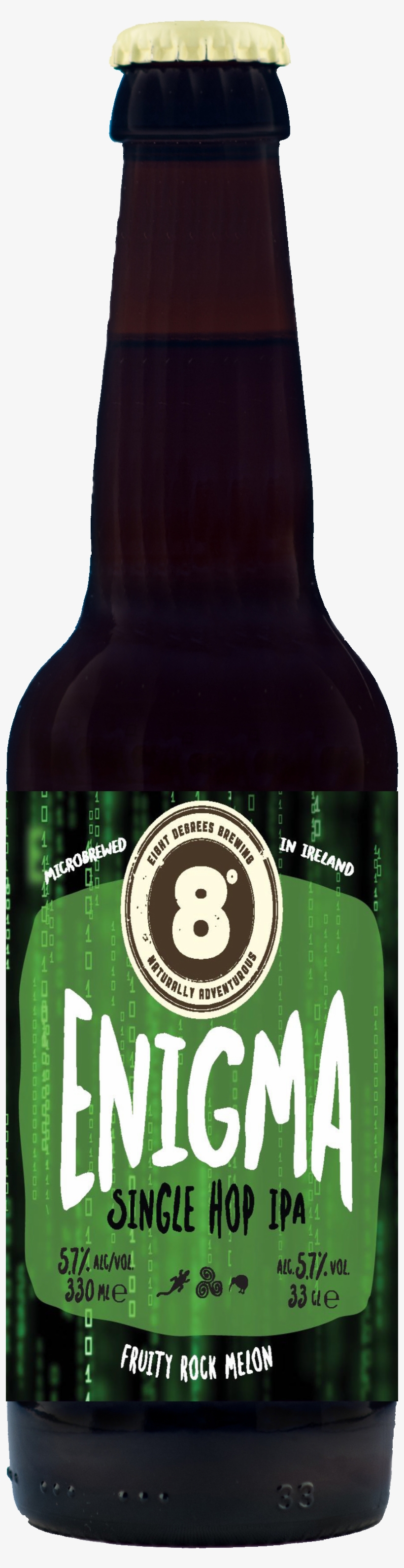 Eight Degrees Brewing - Beer Bottle, transparent png download