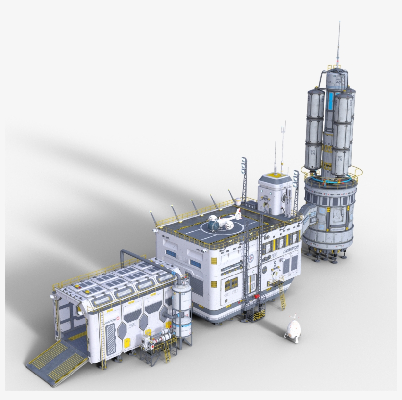Space Station Spaceship Scifi - Scale Model, transparent png download