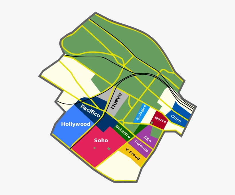 Some Of The Neigbourhoods In Buenos Aires Are Nicknamed - Palermo Soho Palermo Hollywood, transparent png download