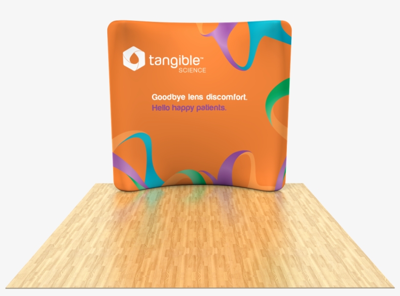 Waveline 8ft Curved Tension Fabric Display - Plywood, transparent png download