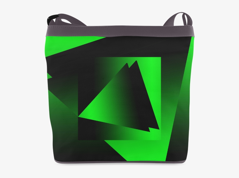 Green Triangle Gradient Handbag Crossbody Bags - Shoulder Bag, transparent png download