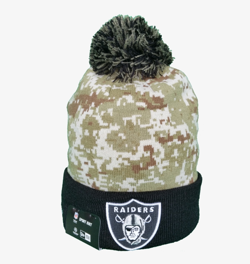 Oakland Raiders Salute To Service Sideline Pom Toque - Oakland Raiders, transparent png download