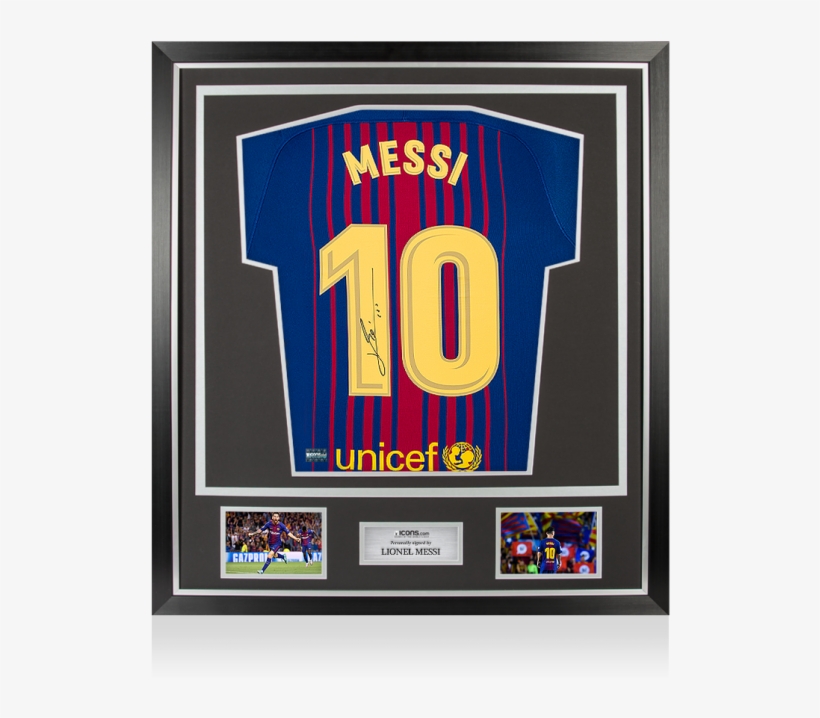 Zoom - Messi Signed Shirt Frame, transparent png download