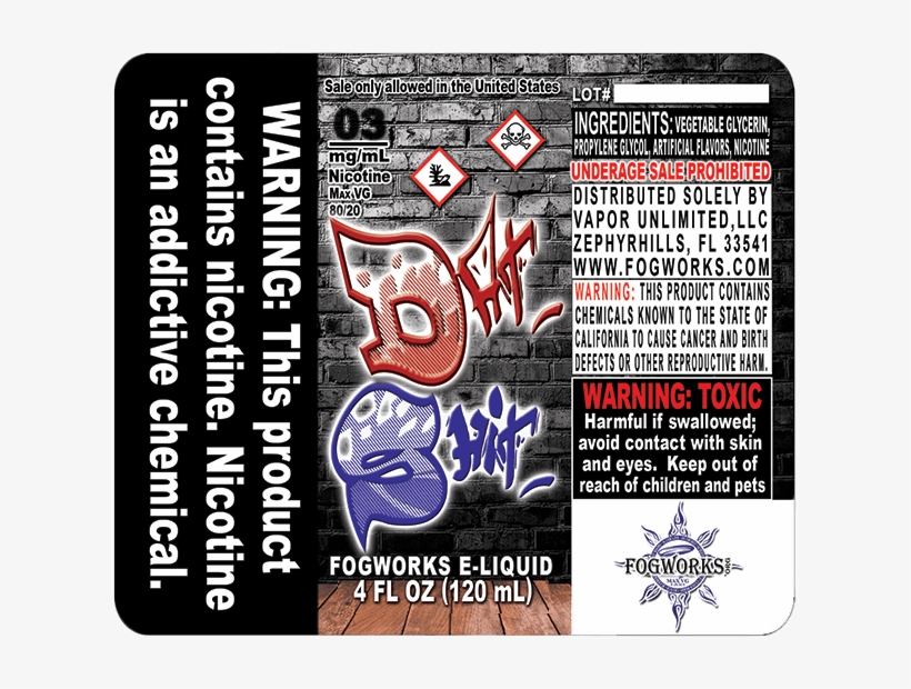 Dat Shit E Liquid By Fogworks - Art, transparent png download
