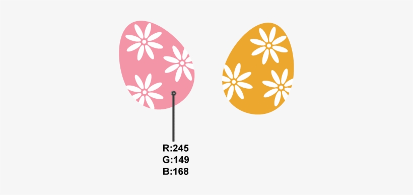 Flowered Eggs - Illustration, transparent png download