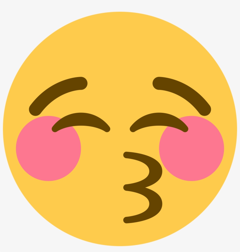 Kissing Face With Closed Eyes - Kissing Closed Eyes Emoji, transparent png download