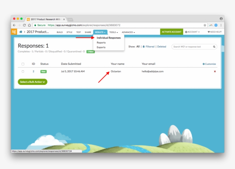 All Survey Responses Will Now Contain The Url To The, transparent png download