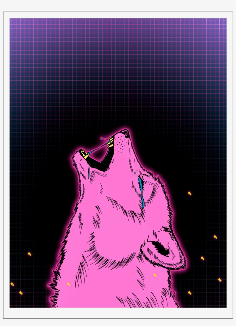 Image Of Crying Leon Vaporwave Cover Art Print - Illustration, transparent png download