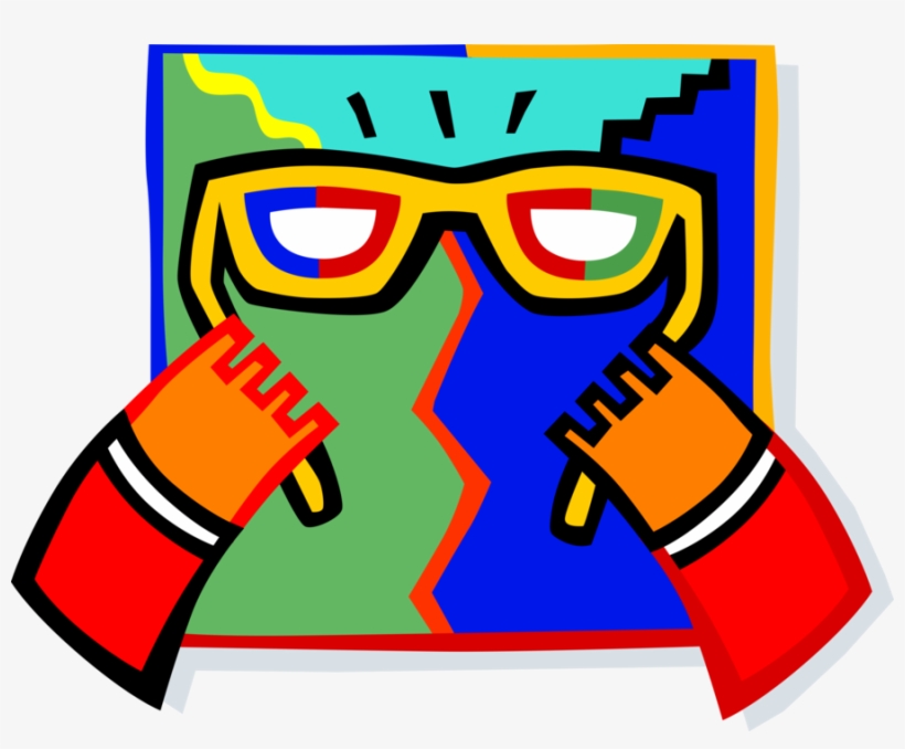 Vector Illustration Of Hands With Reading Glasses Eyeglasses, transparent png download