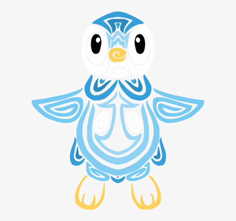 Tribalish Piplup By Vaguelygenius - Cartoon, transparent png download