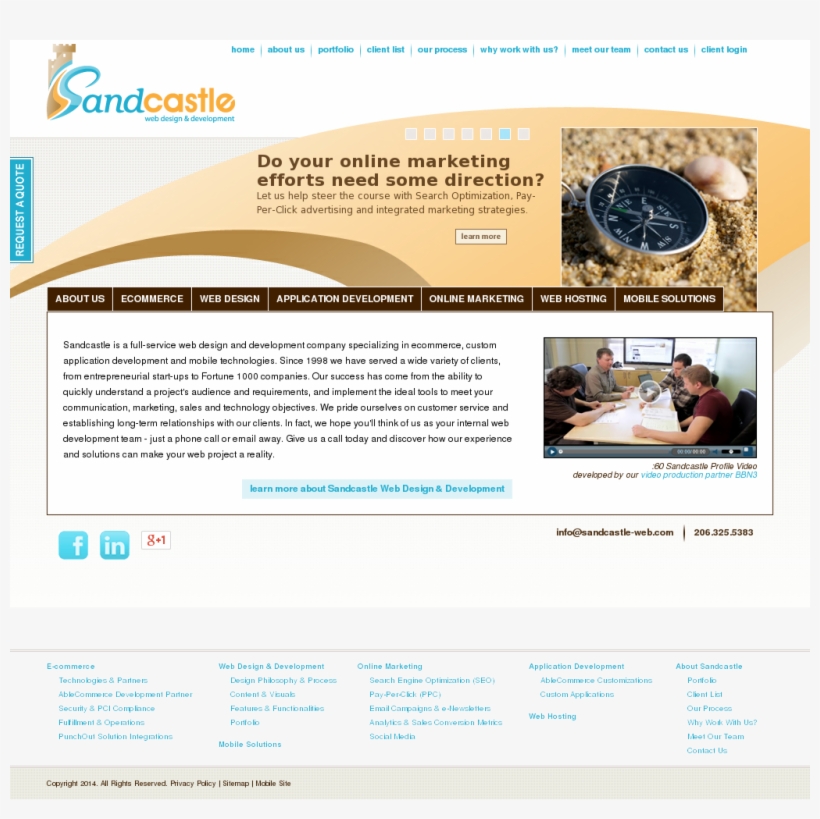 Sandcastle Web Competitors, Revenue And Employees - Web Page, transparent png download
