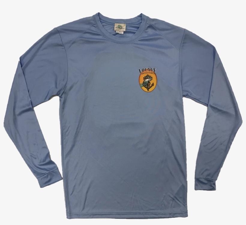 Locals Mens Tarpon Anchor L/s Upf Tee Blue Mist - T-shirt, transparent png download
