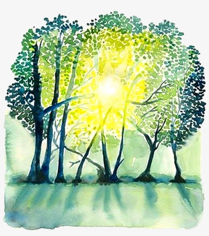 Paper Painting Landscape Painter - Watercolor Painting, transparent png download