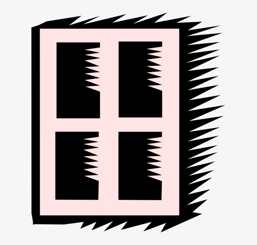 Vector Illustration Of Window Opening In Wall Allows - Illustration, transparent png download