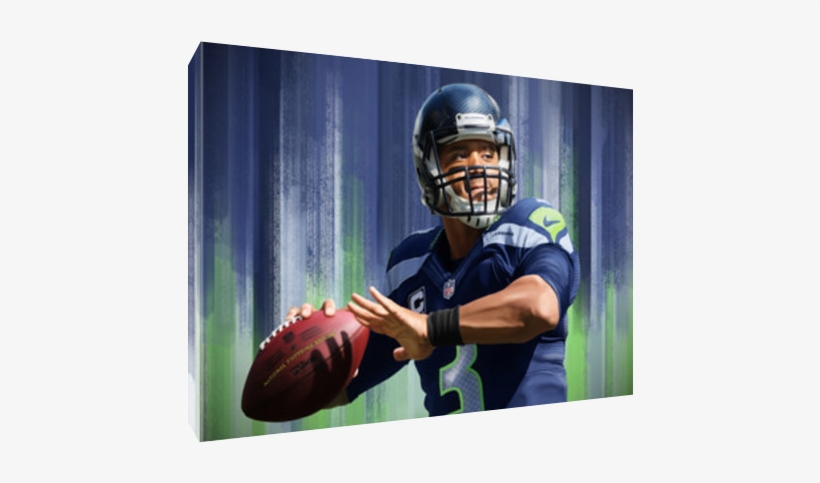 Details About Seattle Seahawks Russell Wilson Poster - Kick American Football, transparent png download
