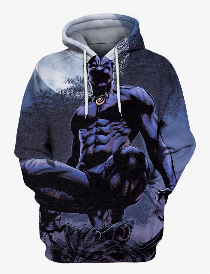 Black Panther Hoodie 3d - Black Panther, transparent png download