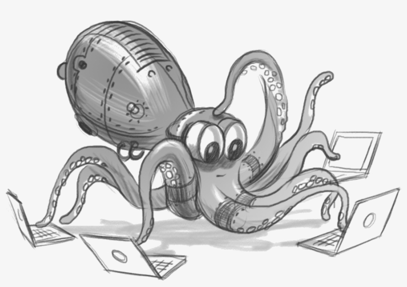 The Roboctopus - Illustration, transparent png download