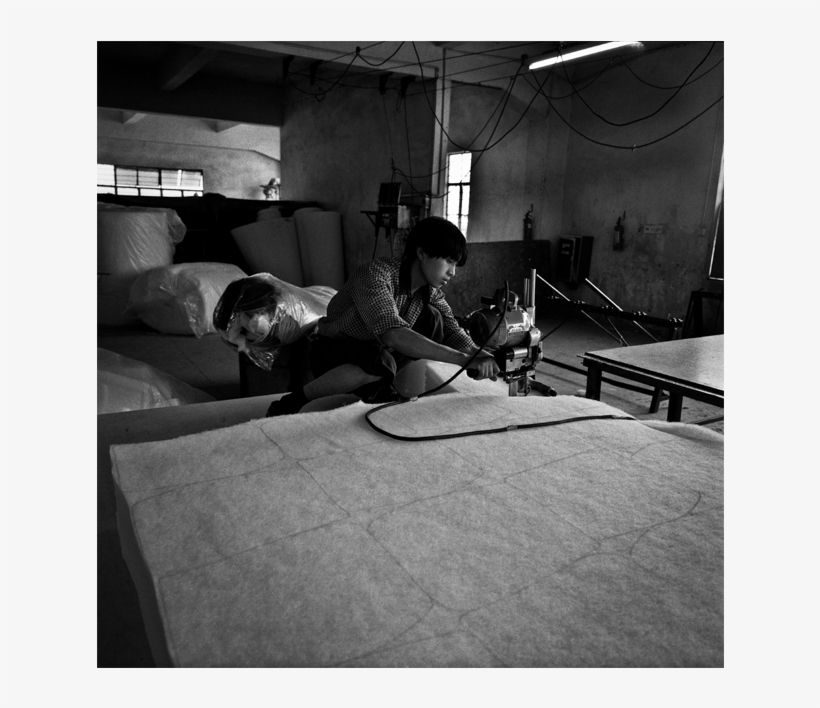 Fabric Is Cut For Stroller Linings On The Second Floor - Monochrome, transparent png download