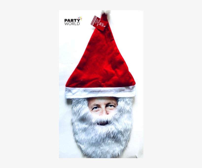 Santa Hat With Beard - Party World, transparent png download