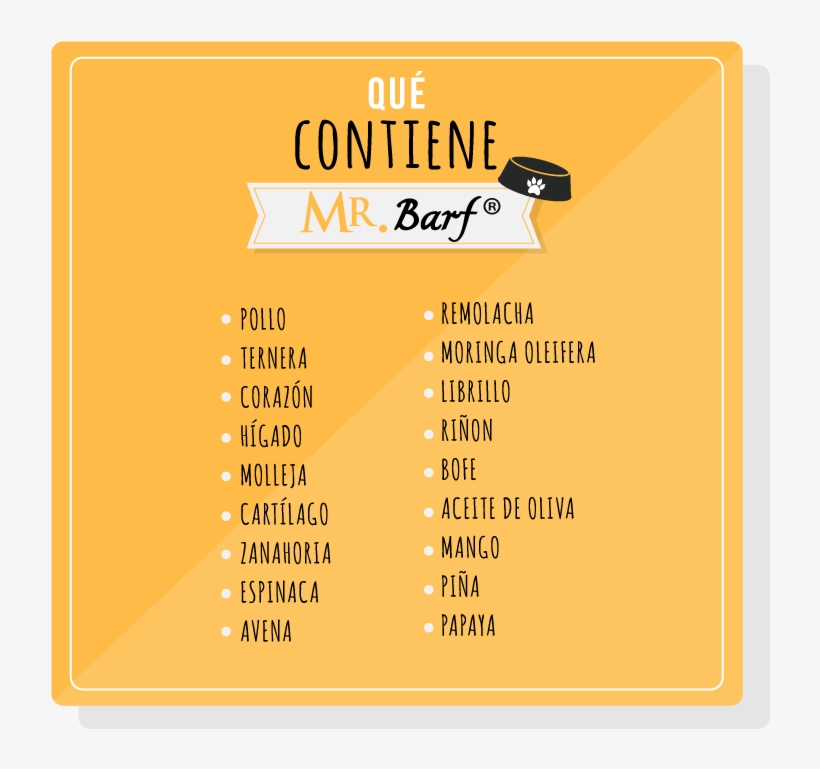 Barf Ofrece Alimentos Frescos De Calidad, No Contiene - Orange, transparent png download