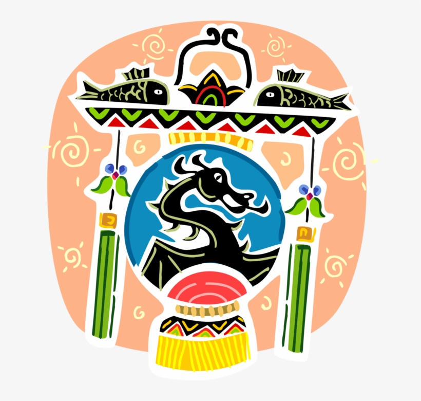 Vector Illustration Of Chinese Dragon Boat Or Duanwu, transparent png download