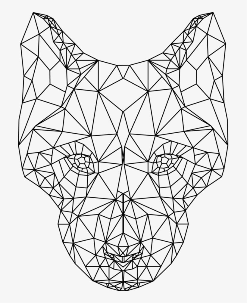 #geometric #pattern #dog #animal #animalface - Геометрический Волк Пнг, transparent png download