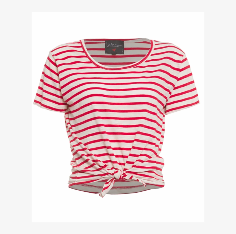 Paris Stripes Top Red White - Shirt, transparent png download