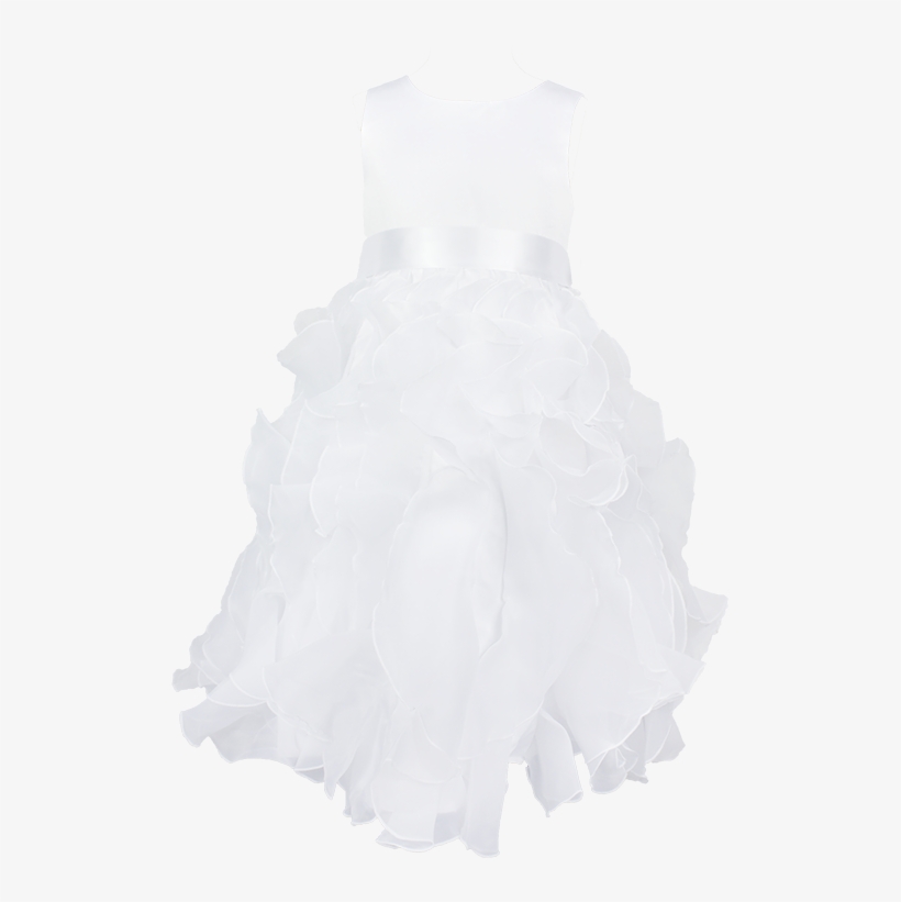 Formal Dress With White Flounce Organza Layers 4-12 - Wedding Dress, transparent png download