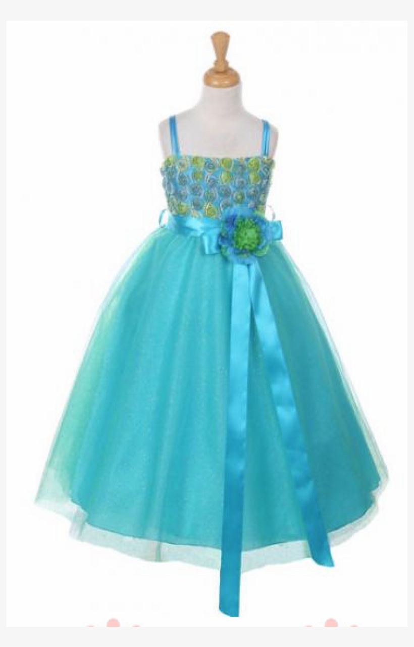 Prom Dresses Turquoise And Gold - Cocktail Dress, transparent png download