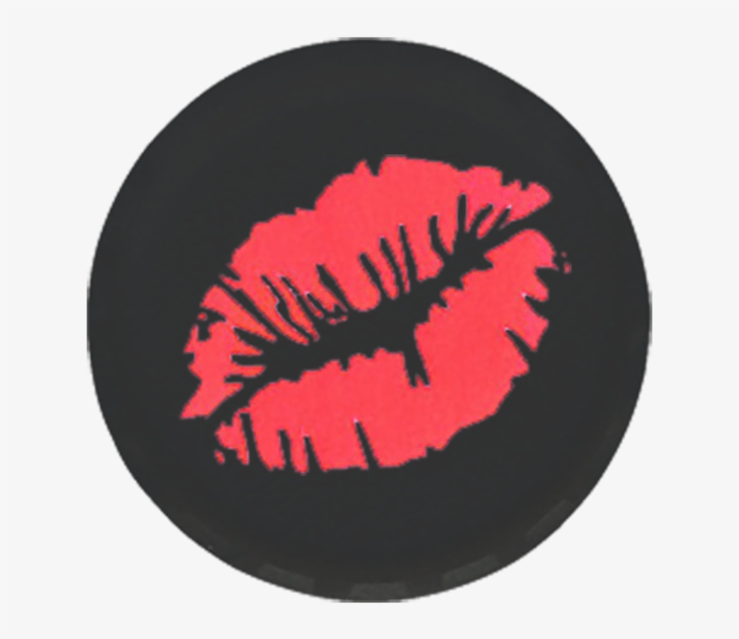 Polyester Button Kissing Lips Article - Circle, transparent png download