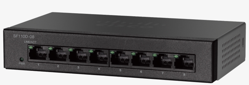 Cisco 10/100 8 Port Unmangd - Cisco Sf110d 08, transparent png download