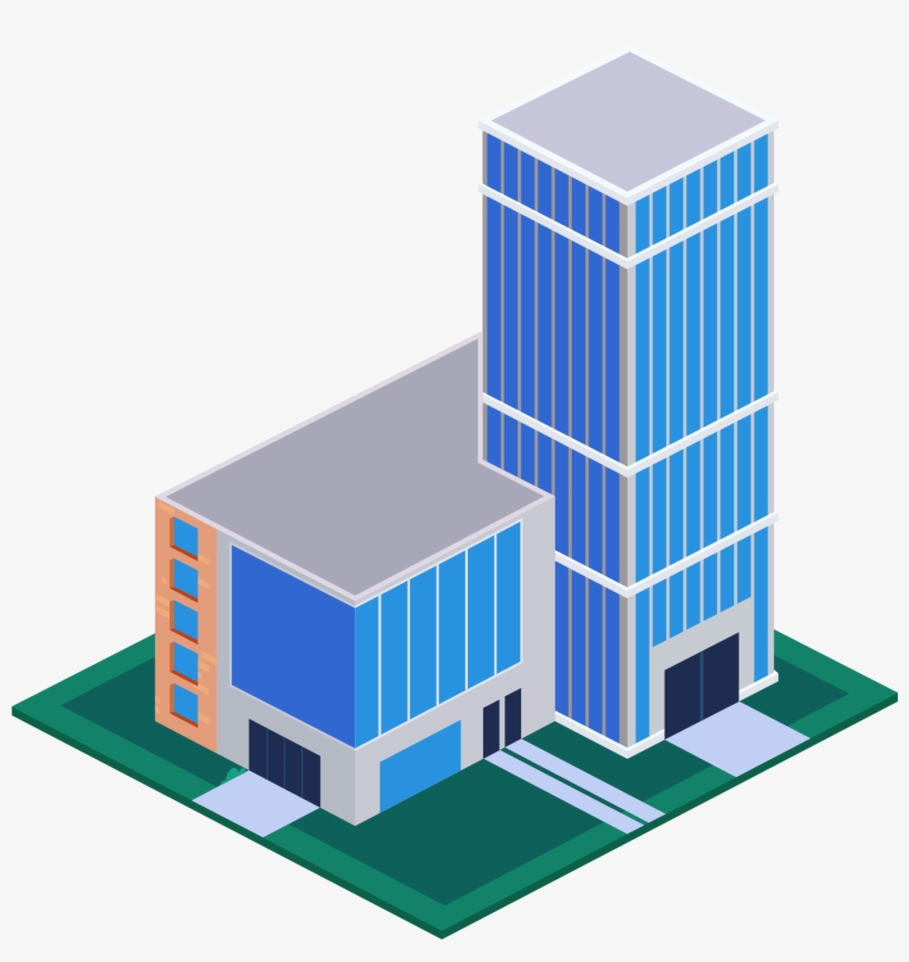 5d City Life Stereo Png And Vector Image - Commercial Building, transparent png download