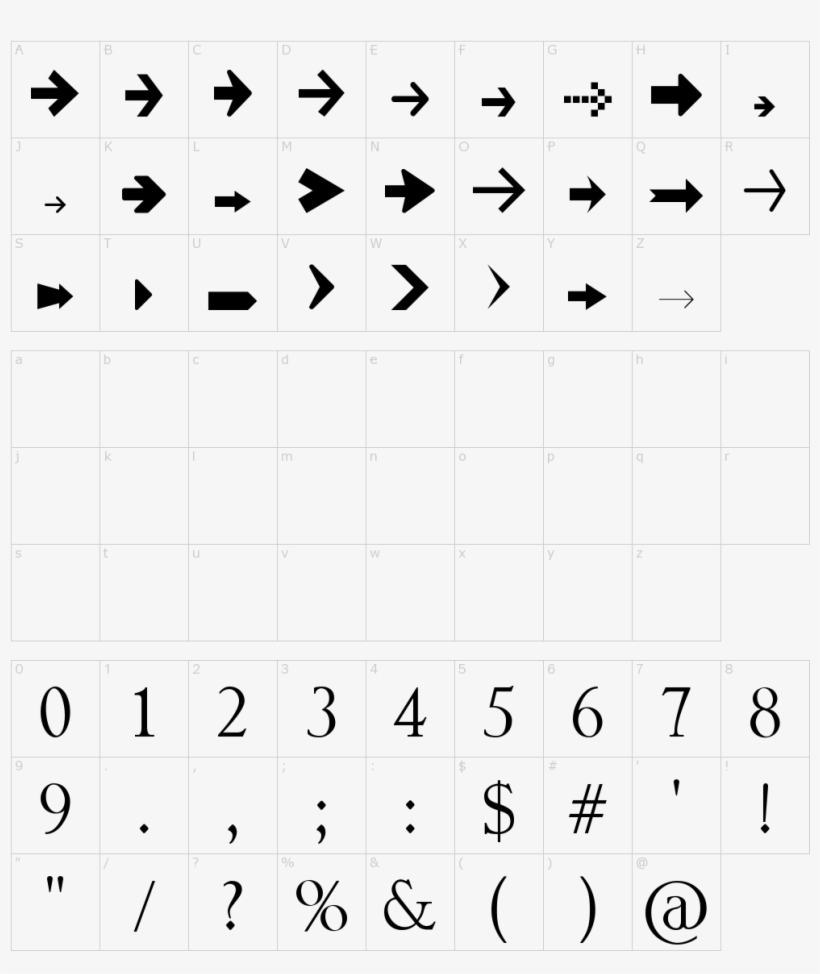 Arrow Symbols - Paramore Font, transparent png download