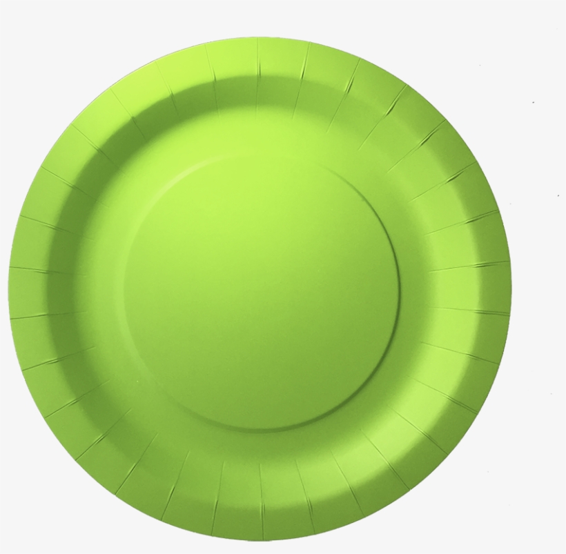 Lime Paper Plate - Circle, transparent png download