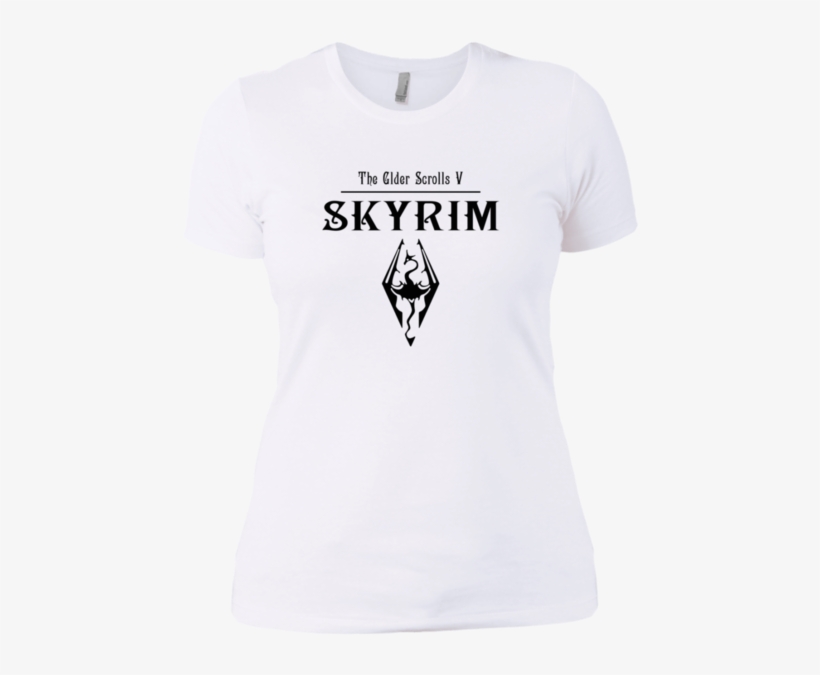 The Elder Scrolls V Skyrim T Shirt Nl3900 Next Level - Black And White, transparent png download