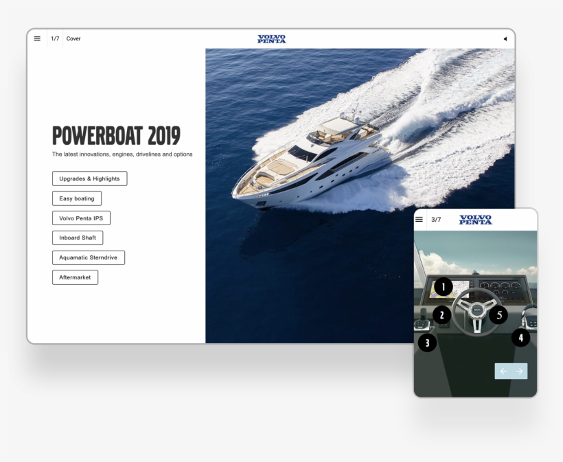Interactive Brochure Example Volvopenta - Luxury Yacht, transparent png download