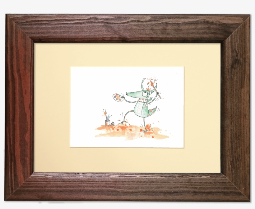 Painty Green Dragon Frame - Picture Frame, transparent png download