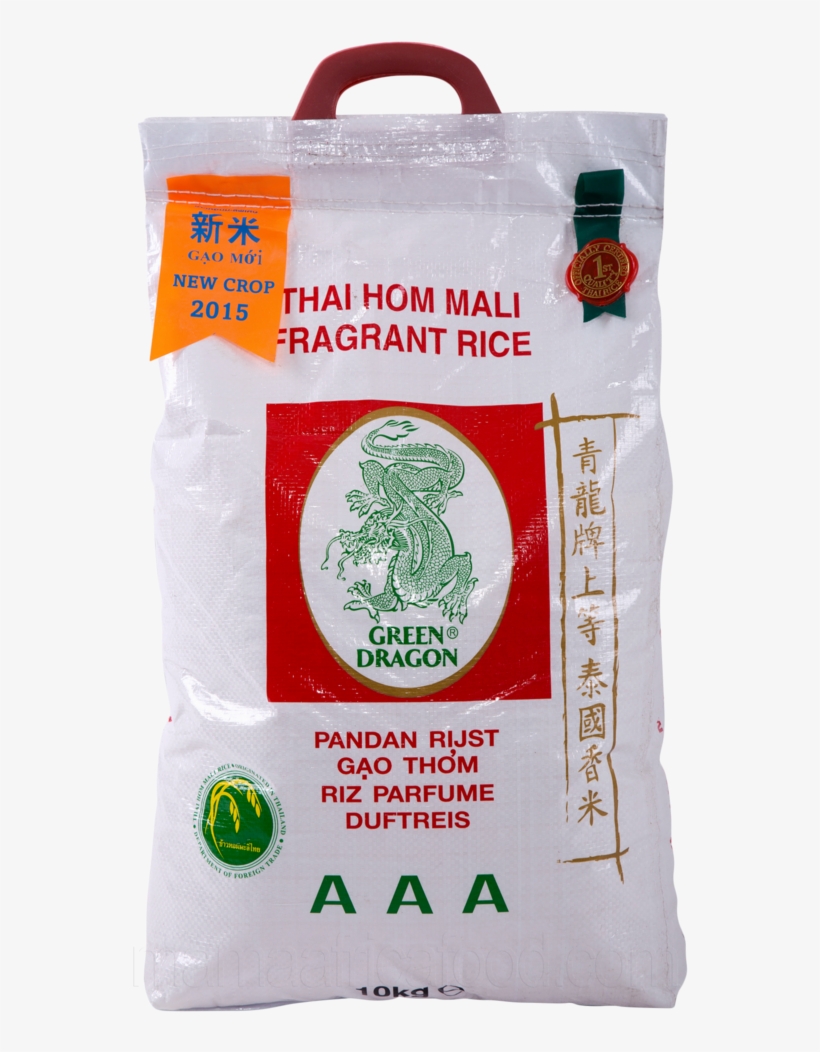 Green Dragon Frangrant Rice - Green Dragon Thai Fragrant Rice 10kg, transparent png download