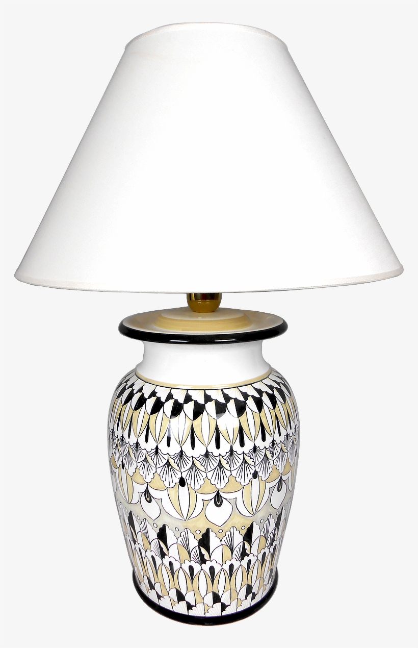 Peacock Feathers Black And White - Lampshade, transparent png download