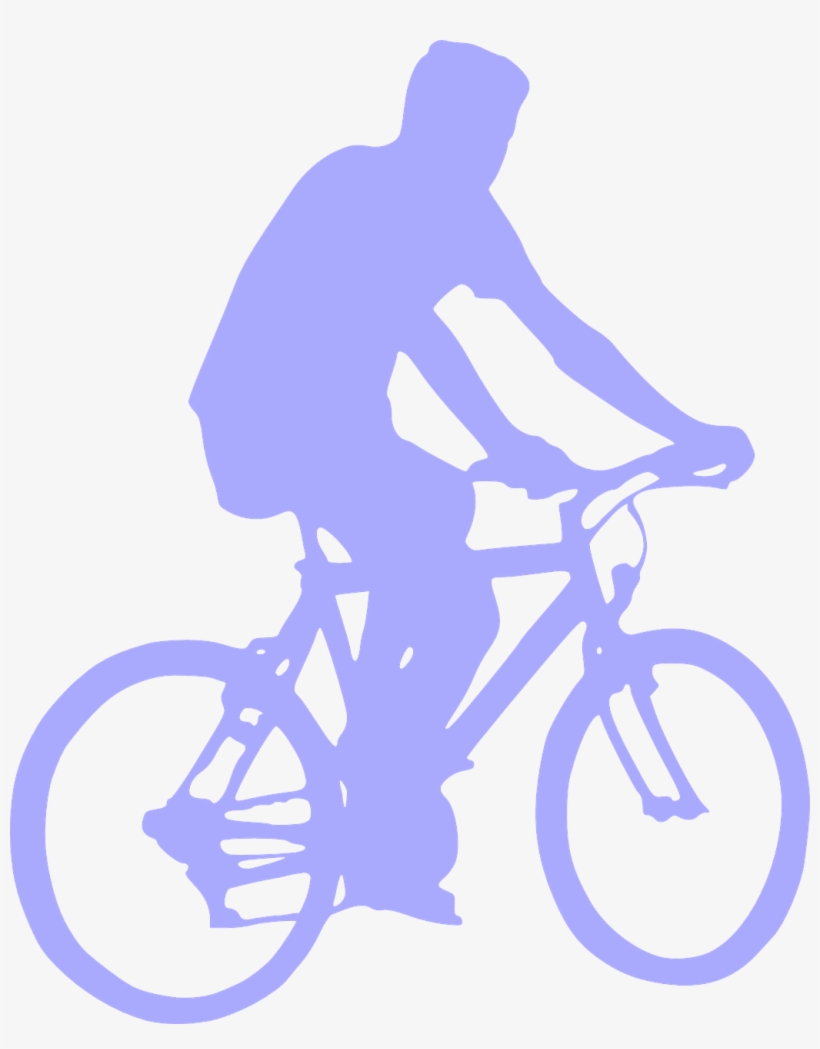 Bicyclist Mountainbike Sport - Man Riding Bike Silhouette, transparent png download