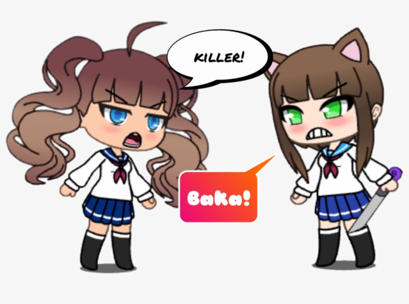 Yandere Sticker - Cartoon, transparent png download