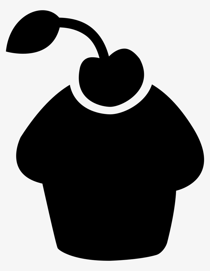 Cupcake Sweet Dessert Side View Shape Comments - Siluetas De Postres Png, transparent png download