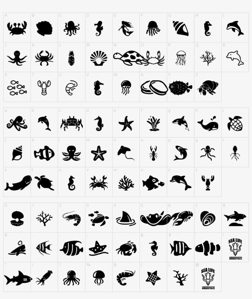 Sea Life Font, transparent png download
