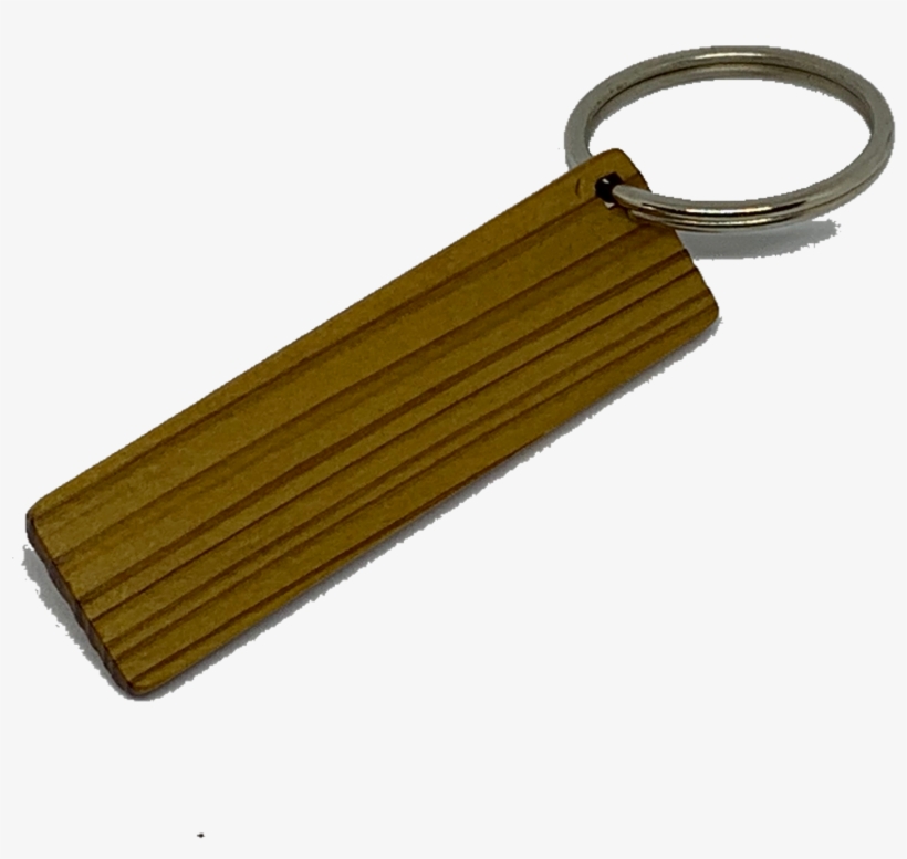 Blank Wooden Key Chain Tag Long Thin Rectangle - Keychain, transparent png download